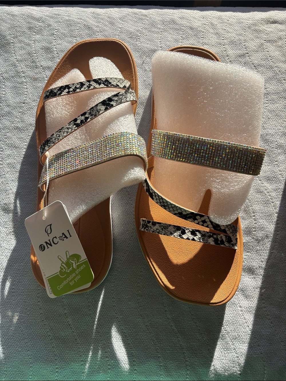ONCAI Women's Flat Sandals Summer Size 8